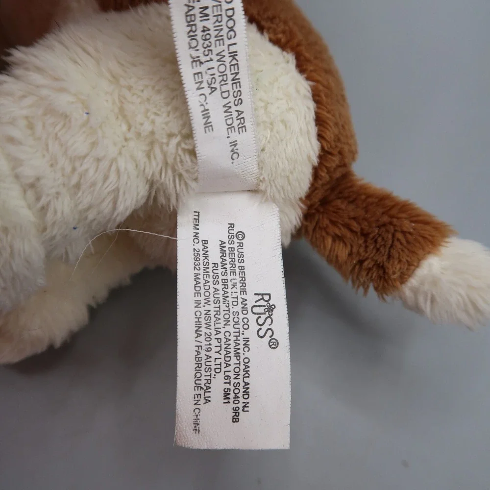 Hasbro 2009 Fur Real Friends Brown Dog Puppy & Russ Hush Puppy Plush Toy Lot